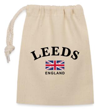 Leeds, England - Verschließbarer Geschenkbeutel aus Baumwolle (14x20cm) - Natur - Vorne