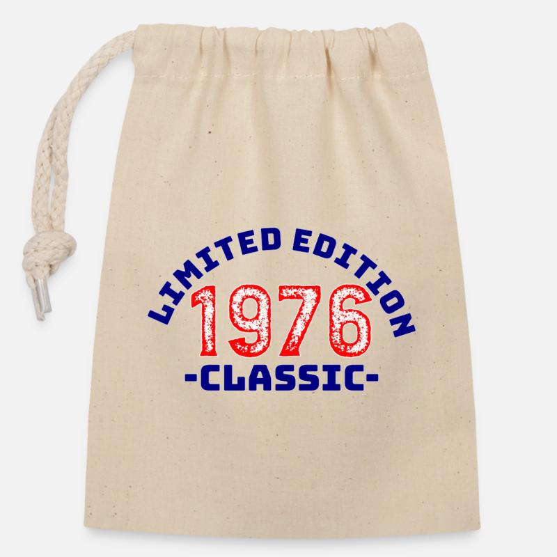 Limited Edition 1976 Classic Tee - Verschließbarer Geschenkbeutel aus Baumwolle (14x20cm) - Natur
