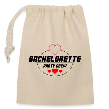 Bachelorette Party Crew - Verschließbarer Geschenkbeutel aus Baumwolle (14x20cm) - Natur - Vorne