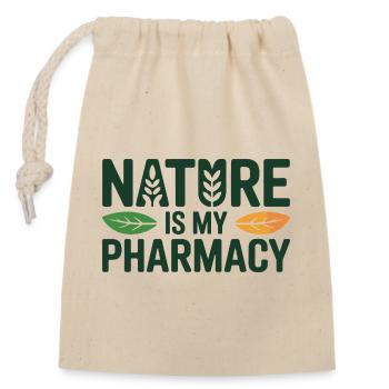 Naturopath Nature Is My Pharmacy Professional - Closable cotton gift bag (14x20cm) - nature - Front