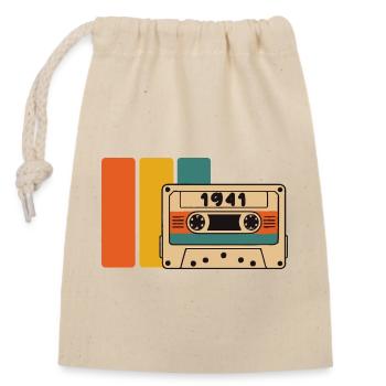 1941 Birthday 1941 Born in 1941 Birthday - Closable cotton gift bag (14x20cm) - nature - Front