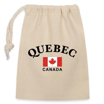 Quebec, Kanada - Verschließbarer Geschenkbeutel aus Baumwolle (14x20cm) - Natur - Vorne