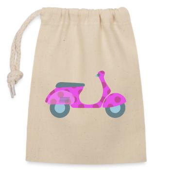 Roller Dots Punkte Frühling Italien Lebensfreude - Verschließbarer Geschenkbeutel aus Baumwolle (14x20cm) - Natur - Vorne
