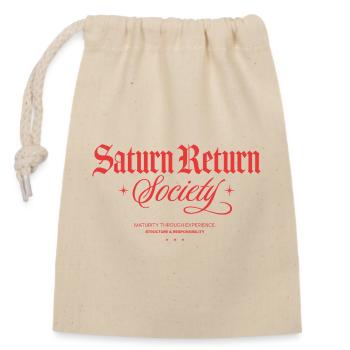 Saturn Return Society - Verschließbarer Geschenkbeutel aus Baumwolle (14x20cm) - Natur - Vorne
