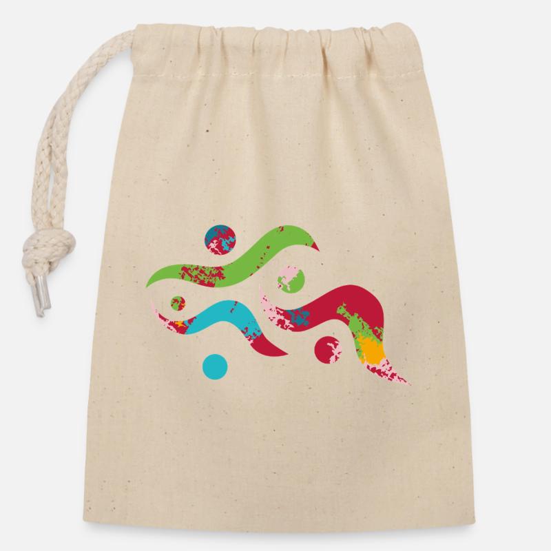 yoga-design_20 - Verschließbarer Geschenkbeutel aus Baumwolle (14x20cm) - Natur