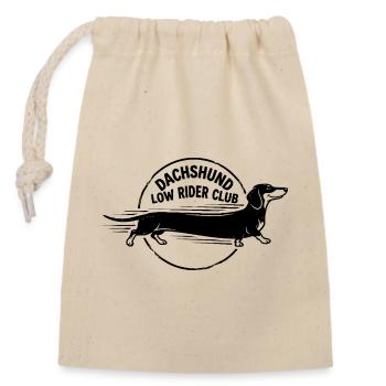Conception du Club de Chiens Teckel Long - Sac cadeau en coton avec cordon (14 x 20 cm) - nature - Devant