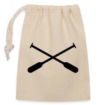 Paddle Boards - Closable cotton gift bag (14x20cm) - nature - Front