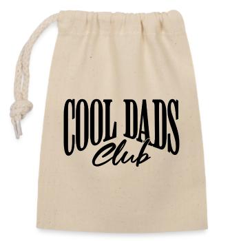 Club des papas cool - Sac cadeau en coton avec cordon (14 x 20 cm) - nature - Devant