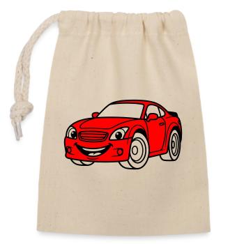 Car Children - Verschließbarer Geschenkbeutel aus Baumwolle (14x20cm) - Natur - Vorne
