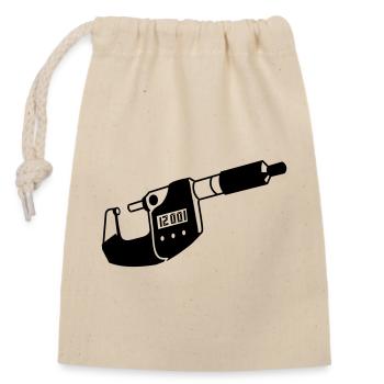 buegelmessschraube - Closable cotton gift bag (14x20cm) - nature - Front
