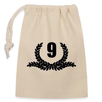 Lauwerkrans 09 ANS - Sac cadeau en coton avec cordon (14 x 20 cm) - nature - Devant