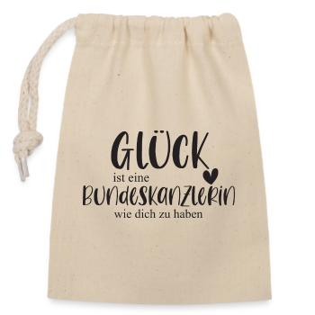 Bundeskanzlerin Politik Wahl - Verschließbarer Geschenkbeutel aus Baumwolle (14x20cm) - Natur - Vorne