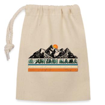 Mountain Mama - Closable cotton gift bag (14x20cm) - nature - Front