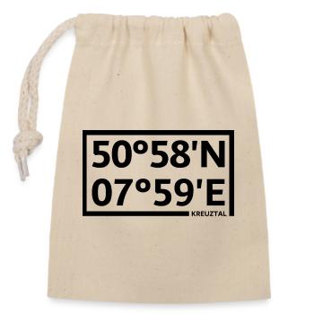 Kreuztal coordinates - Closable cotton gift bag (14x20cm) - nature - Front