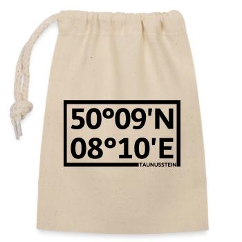 Taunusstein coordinates - Closable cotton gift bag (14x20cm) - nature - Front