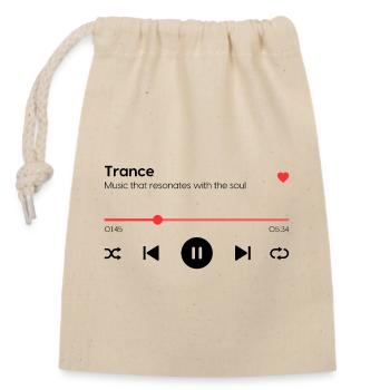 Trance - Closable cotton gift bag (14x20cm) - nature - Front