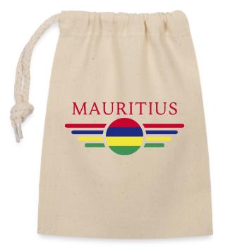 I Love Mauritius, Elegance Style Design T-Shirt - Closable cotton gift bag (14x20cm) - nature - Front