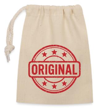 Original Stamp logo. Original Rubber Stamp design. - Closable cotton gift bag (14x20cm) - nature - Front