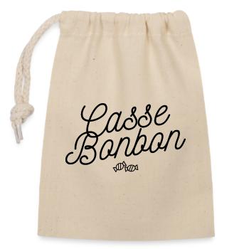 Candy Cracker Humor Feminine Funny Phrase - Closable cotton gift bag (14x20cm) - nature - Front