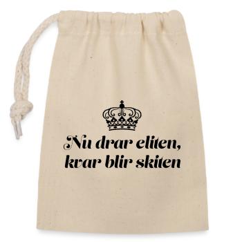 Class shirts Now the elite are dragging on, the - Closable cotton gift bag (14x20cm) - nature - Front