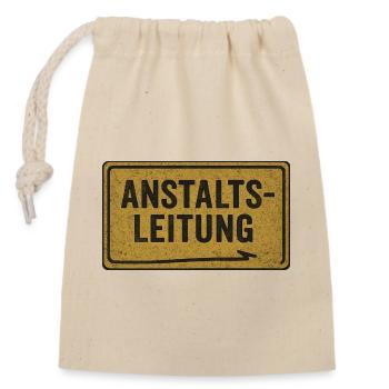 Gestion pénitentiaire – Un dicton amusant pour les gestionnaires du chaos - Sac cadeau en coton avec cordon (14 x 20 cm) - nature - Devant