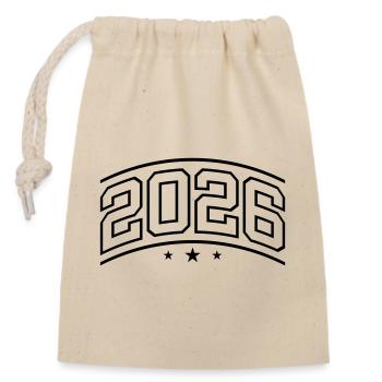 2026 Element - Closable cotton gift bag (14x20cm) - nature - Front