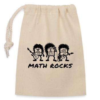 Les maths déchirent les formules Humour scolaire - Sac cadeau en coton avec cordon (14 x 20 cm) - nature - Devant