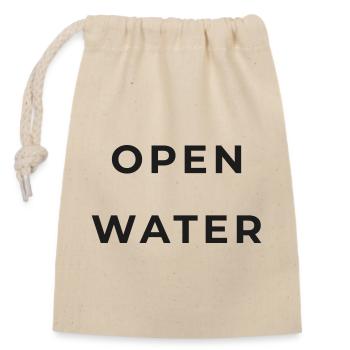 OPEN WATER - Closable cotton gift bag (14x20cm) - nature - Front