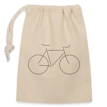 Bicycle Wheel - Closable cotton gift bag (14x20cm) - nature - Front