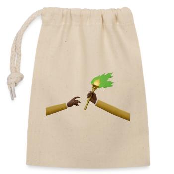 Congo - Passing of the Flame Zaire - Closable cotton gift bag (14x20cm) - nature - Front