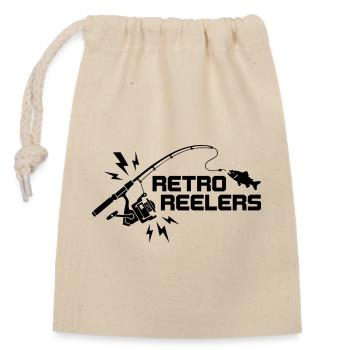 Retro Reeler - Verschließbarer Geschenkbeutel aus Baumwolle (14x20cm) - Natur - Vorne