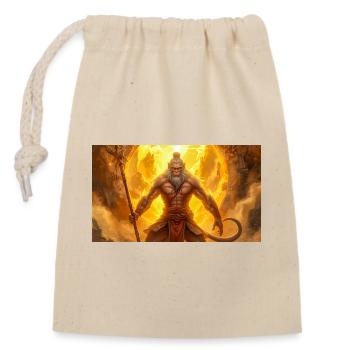 Sun Wukong, le Roi Singe, renaissant dans Radiant - Sac cadeau en coton avec cordon (14 x 20 cm) - nature - Devant
