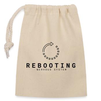 Rebooting Nervous System | Entspannung & Humor - Verschließbarer Geschenkbeutel aus Baumwolle (14x20cm) - Natur - Vorne