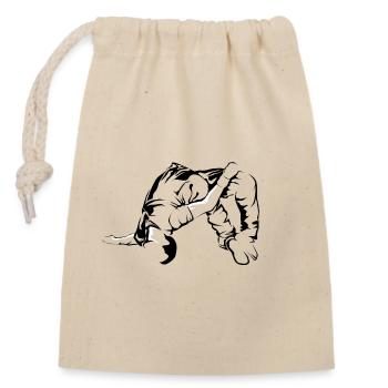 backflip somersault freerunner parkour Sport Athlete - Closable cotton gift bag (14x20cm) - nature - Front