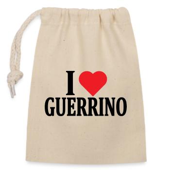 T-Shirt Name Ich liebe Guerrino Geschenkidee T-Shirt - Verschließbarer Geschenkbeutel aus Baumwolle (14x20cm) - Natur - Vorne