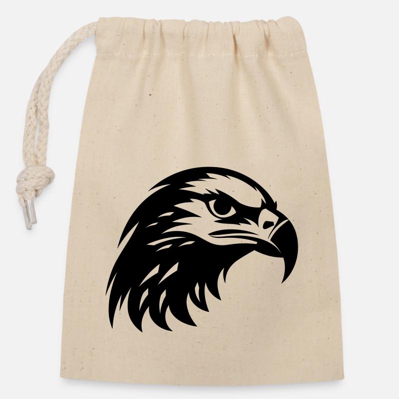 Aigle - Sac cadeau en coton avec cordon (14 x 20 cm) - nature