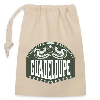 Guadeloupe Karibik Wellen - Verschließbarer Geschenkbeutel aus Baumwolle (14x20cm) - Natur - Vorne