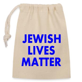 JEWISH LIVES MATTER - Sac cadeau en coton avec cordon (14 x 20 cm) - nature - Devant