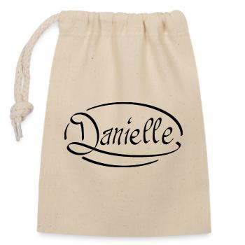 Danielle - Sac cadeau en coton avec cordon (14 x 20 cm) - nature - Devant