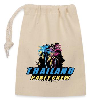 Thaïlande Party Crew Vacances Dire - Sac cadeau en coton avec cordon (14 x 20 cm) - nature - Devant