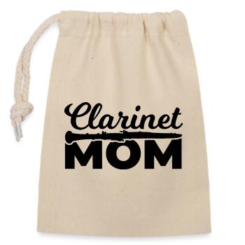 Clarinette Mère - Sac cadeau en coton avec cordon (14 x 20 cm) - nature - Devant