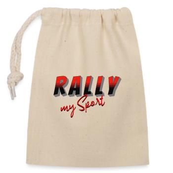 Rallye my Sport noir rouge - Sac cadeau en coton avec cordon (14 x 20 cm) - nature - Devant