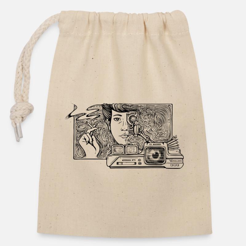 Voight-Kampff: Rachel - Closable cotton gift bag (14x20cm) - nature