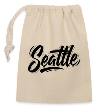 Seattle - Verschließbarer Geschenkbeutel aus Baumwolle (14x20cm) - Natur - Vorne