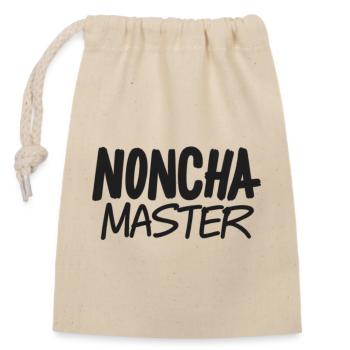 Noncha-Meister - Verschließbarer Geschenkbeutel aus Baumwolle (14x20cm) - Natur - Vorne
