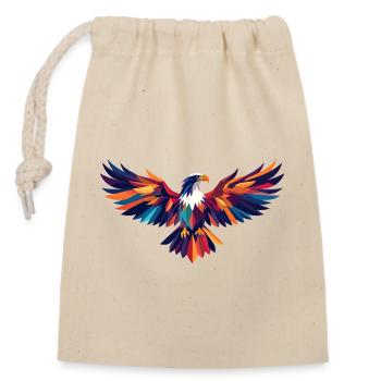 Art coloré des ailes abstraites d’oiseau de feu en forme d’aigle - Sac cadeau en coton avec cordon (14 x 20 cm) - nature - Devant