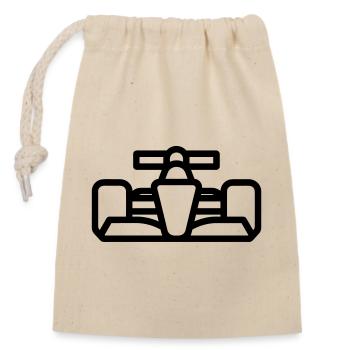 Race Car - Closable cotton gift bag (14x20cm) - nature - Front