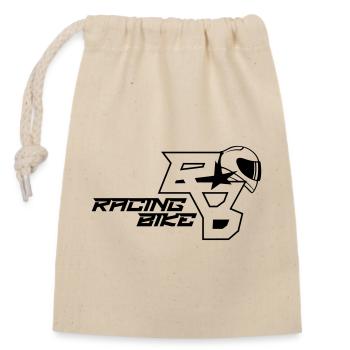 RACING_BIKE03 - Sac cadeau en coton avec cordon (14 x 20 cm) - nature - Devant