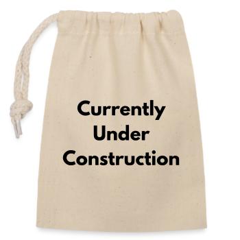 Currently under construction - Closable cotton gift bag (14x20cm) - nature - Front