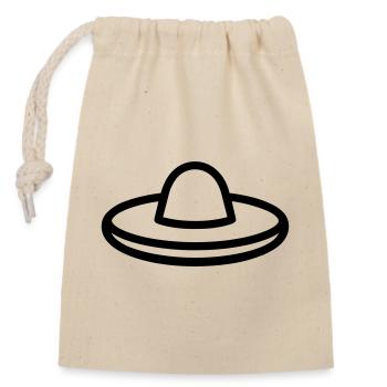 chapeau mexicain - Sac cadeau en coton avec cordon (14 x 20 cm) - nature - Devant
